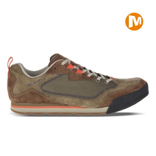 Merrell Burnt Rock Travel Suede Sneaker Herren Braun/Olivgrün [DE-SOYZG]